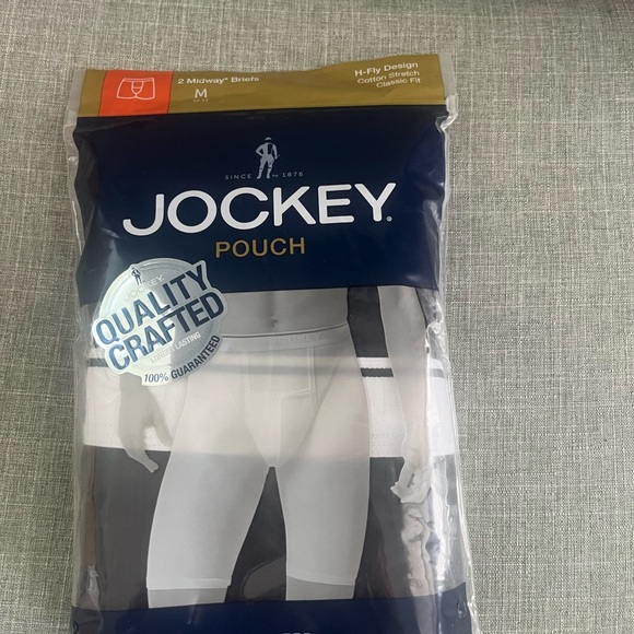 Jockey Men's Black w/ White Waistband Midway Briefs (pack of 2) - Picture 1 of 5